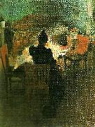 Carl Larsson ljusinterior fran dalarna- vid lampan china oil painting artist